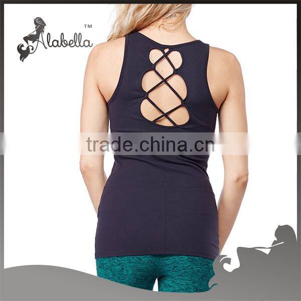Fashional and functional open back deisgn women tops