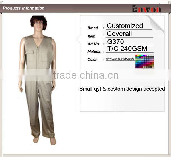 2014 Working Short Sleeve Summer Coveralls