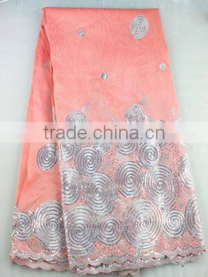 2017 Hot Selling African Raw Silk George Fabric India George Wrappers