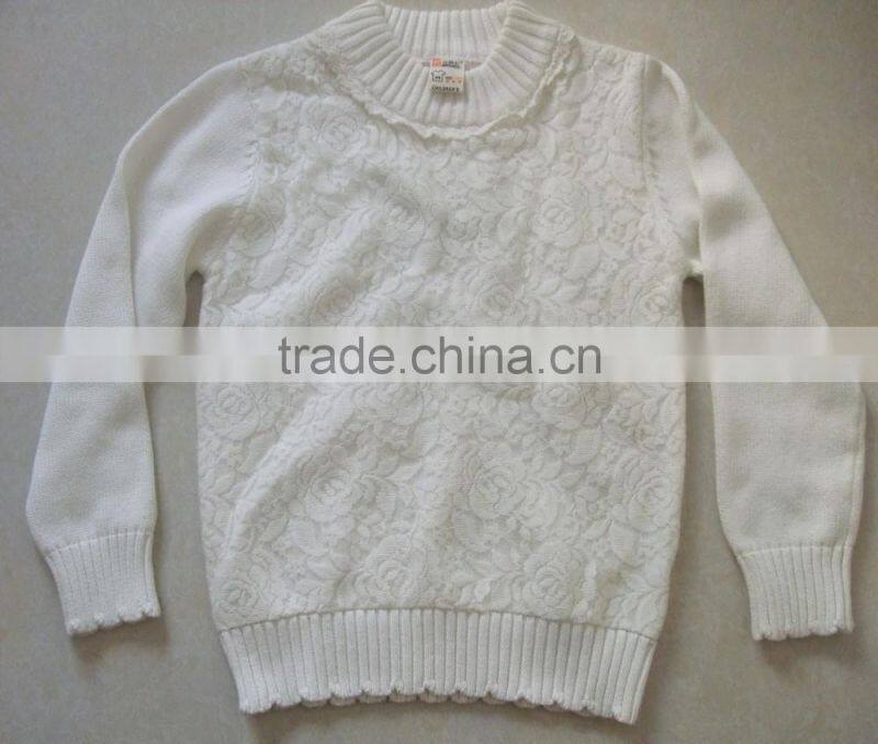 High Quality sweater design for girl children knitting patterns girls sweaters(BKN5259)