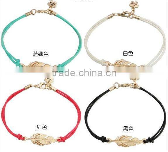 mulicolored suede leather cord bracelet jewelry persnalized pearl bead leather jewelry 2014 spring summer bracelet jewelry