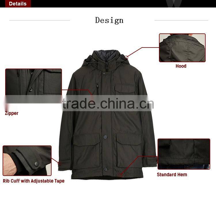 Promotional Price Multi-Pocket Hoody Man Padding Jacket