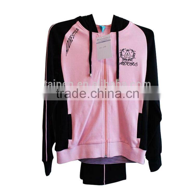 Hot Sale Sports Suit Women 2016 Ladies Fashion Jogging Suit Spring Trucksuit With Cheap Price
