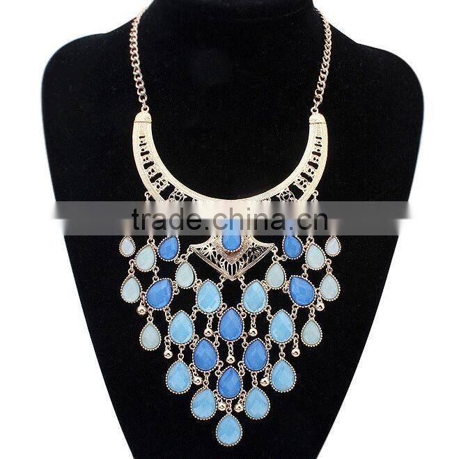 F20018N 2016 Hot sale necklace for women stone necklace fashion jewelry