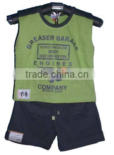 Hot sell tuxedo beautiful cotton set for boys