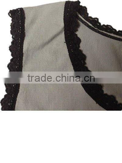 lace decorated double colors sport tank top/tube top