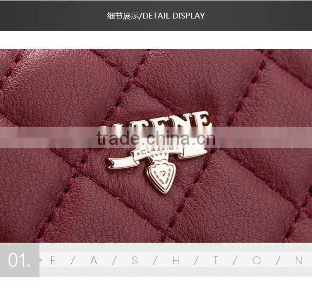 2017 Luxury Fashion Women Wallet Long Purse Bueatiful Flower Embossing Zipper Woman Leather Purse