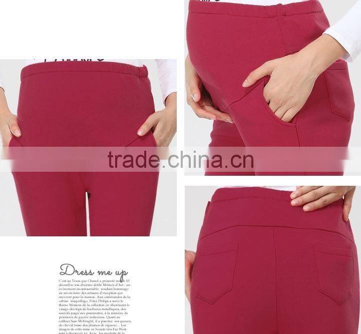 Pregnant women pants, high-waisted pants, thick warm pants