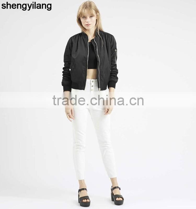 Top sale women black fashion jacket guangzhou clothing