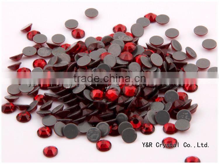 #2028 red siam 10 gross hot fix rhinestones Iron-on rhinestone flatback stone