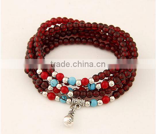 2017 hot sell wholesale Fashion jewelry Imitation of garnet bracelet
