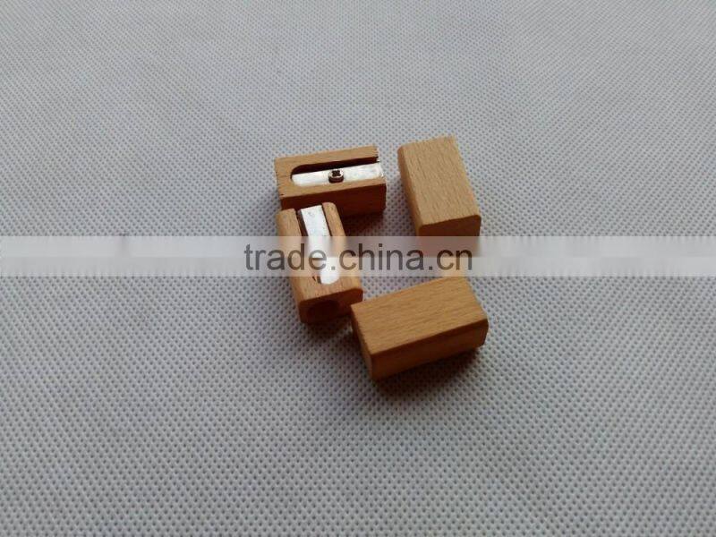 Eco-Friendly unique natural Customized Single hole Wooden Sharpener