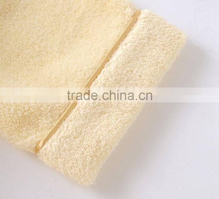 Soft kids hooded robe velour fabric and slippers