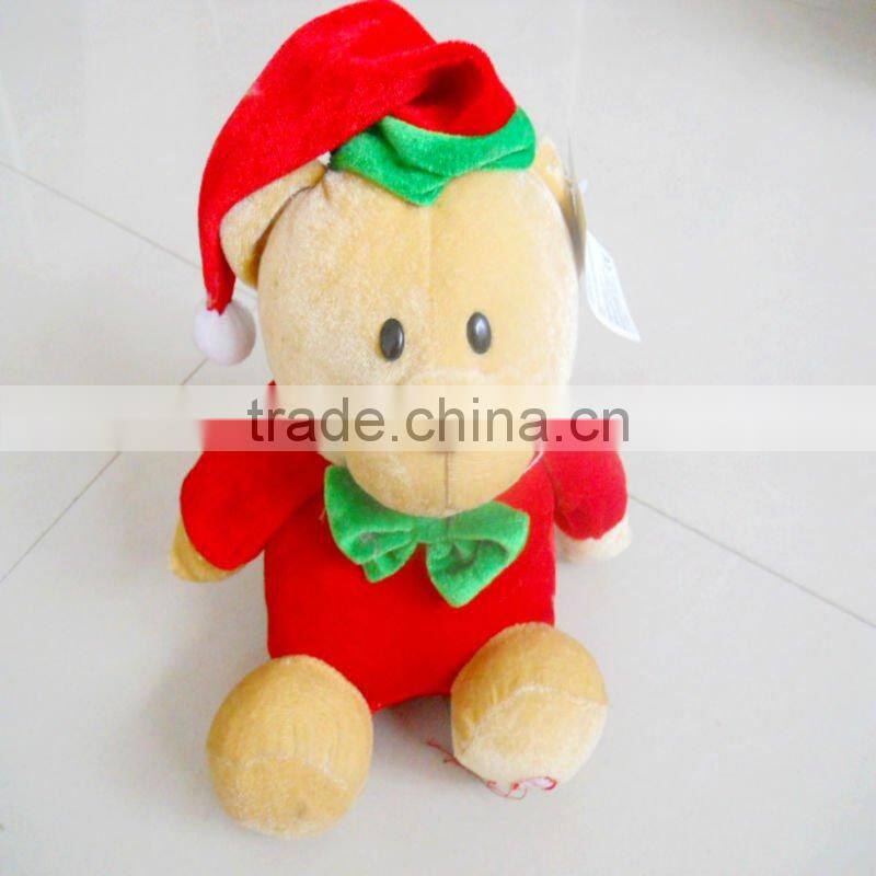 Plush animal bear for Christmas