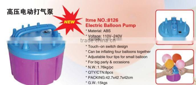 New Arrive Electric Air Balloon Pump With 4 Nozzles High Powered Balloon Inflator B-304