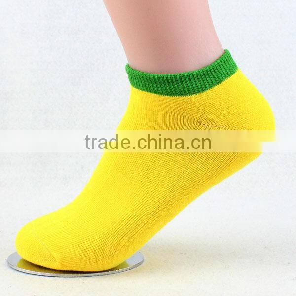 solid color cheap cotton boat men socks