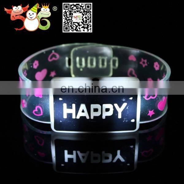 Whosale Promotion multicolor flashing Led Bracelet