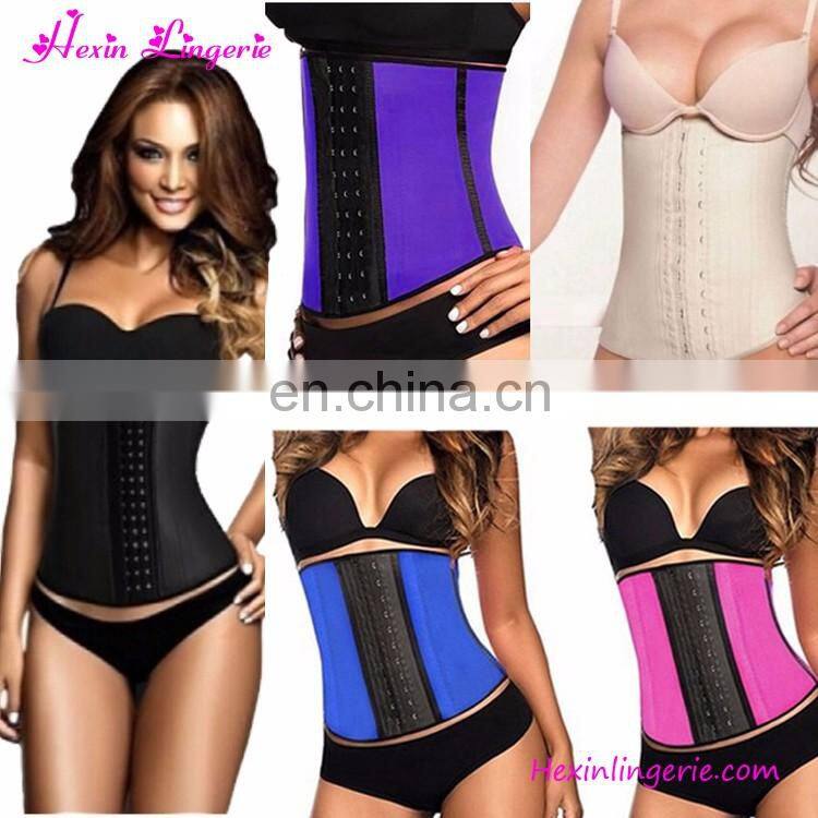 Wholesale Oem Women Slimming 6 Steel Bone Latex Trainer Cincher Neoprene Waist Trimmer