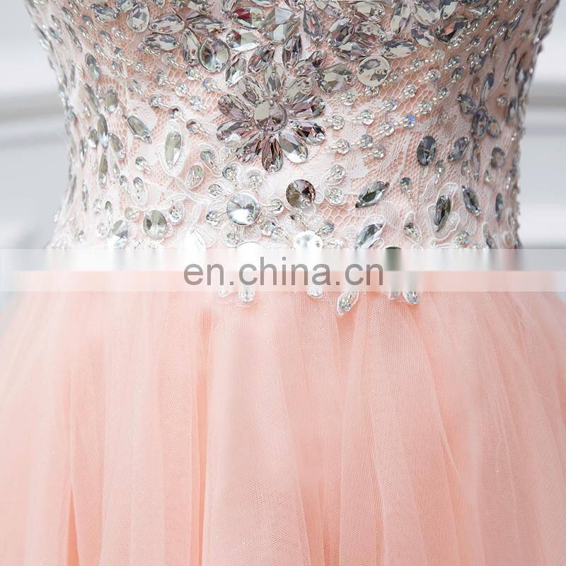 Gorgeous Crystals Beaded Tulle Homecoming Dresses 2016 Hot Sale Sweetheart Backless Tea Length Prom Dresses Formal Party Gowns