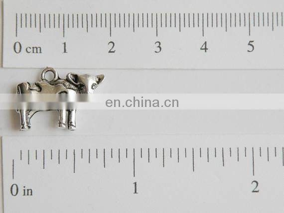 Wholesale Antique Silver 14x20mm Dairy Milk Cattle Bovine Heifer Bull Cow Charm