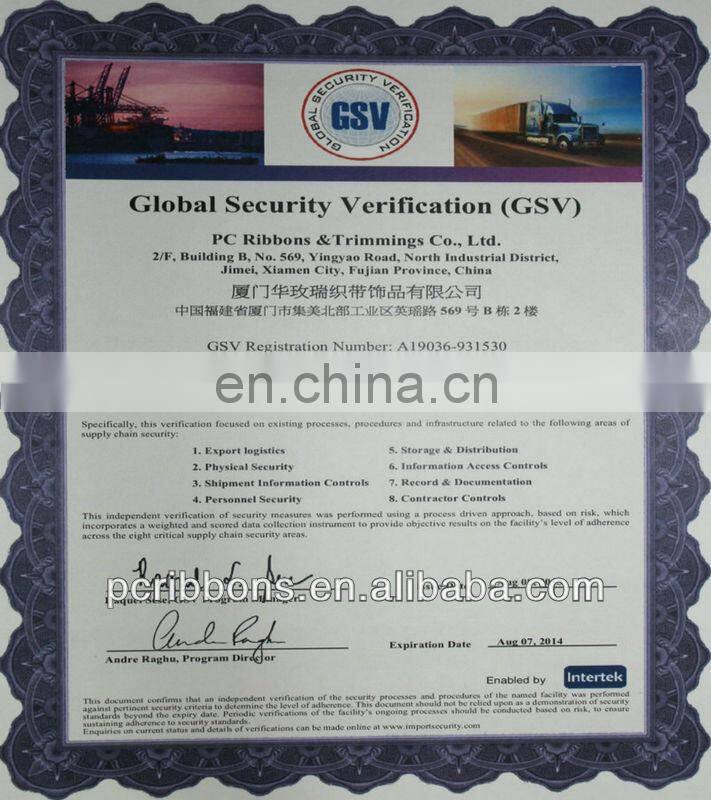 Foe ribbon with rhinestone