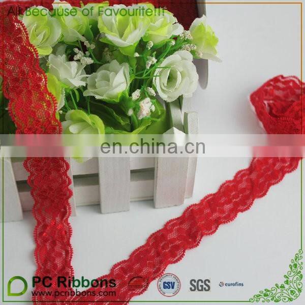 1" width red elastic Stretch Lace