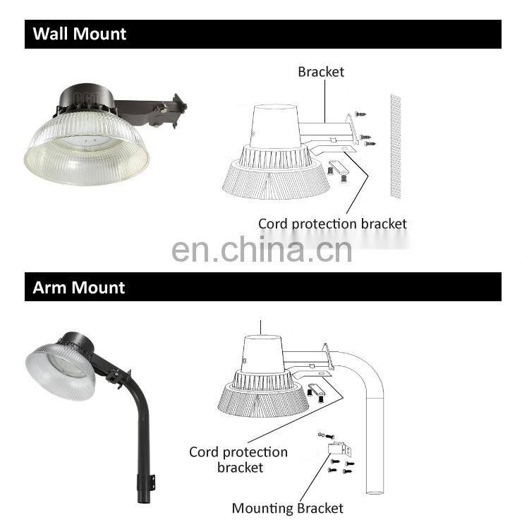 Classical 110V DLC ETL Outdoor Pathway LED Security Dusk To Dawn Barn/Yard Lighting