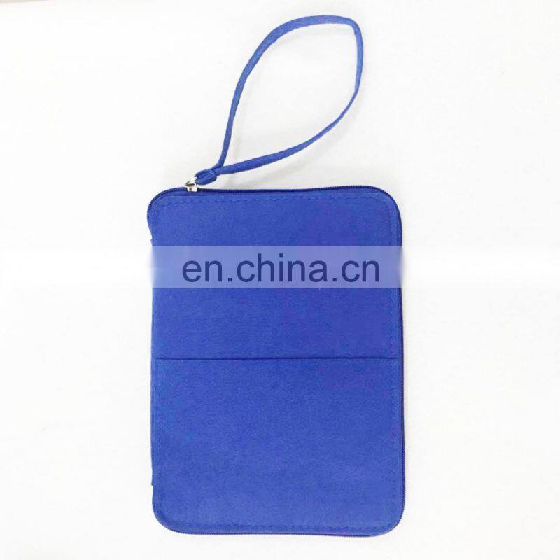 Simple felt purse coin money case holder bag