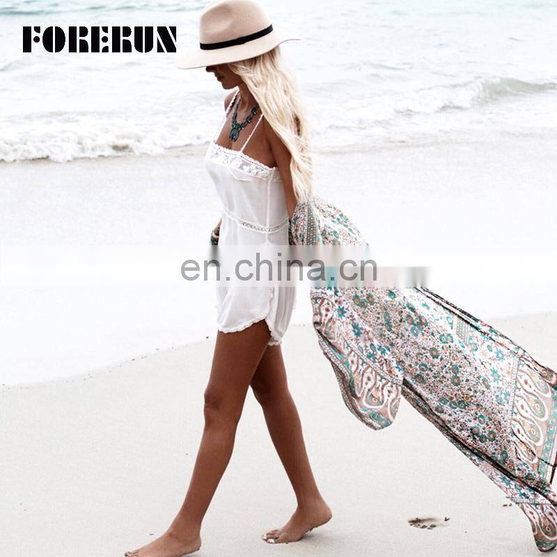 Cover Up Beach Wear Bikini 2019 Dresses For Women Pareo Tunics Summer 2019 Chiffon Lengthened Coastal Skirt Print Acetate Sierra