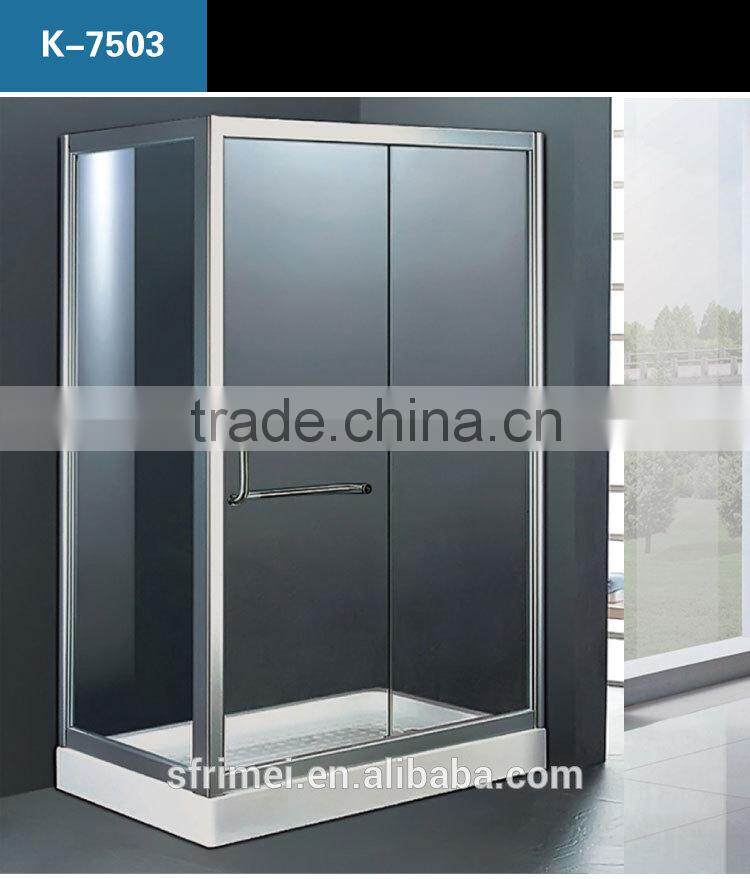 Acrylic Tray Freestanding Rectangle Portable Shower Room Glass Shower Enclosure