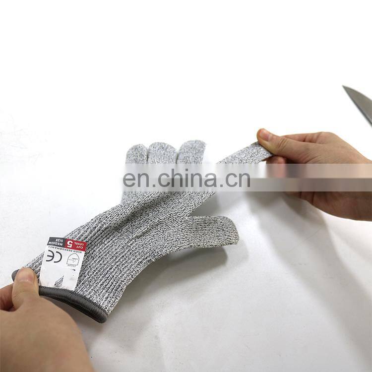 Anti cut resist aramid knitting cut proof stab resistant glove