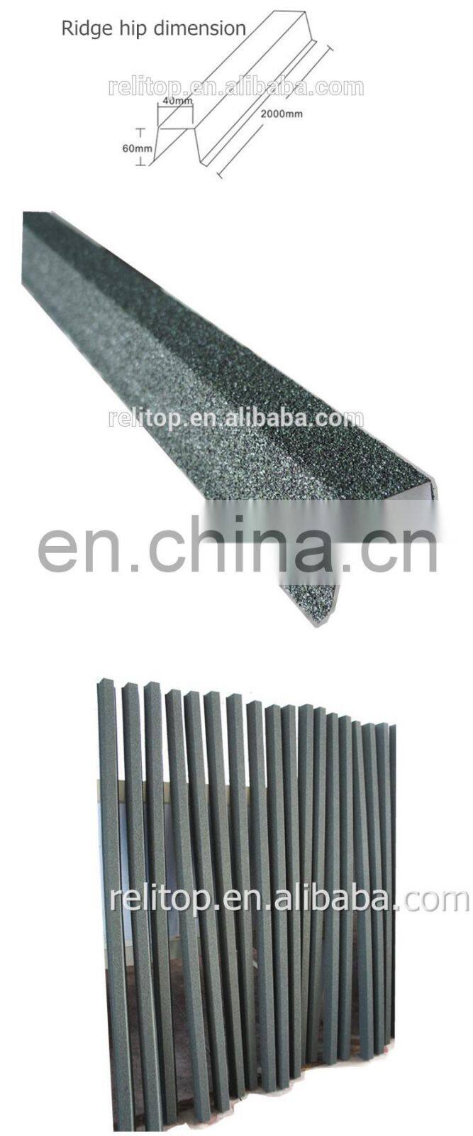 Decorative Roof Panel Accessories Colorful Sand Chips Coated Roof Accessories Roofing Trim Steel Stone Coated Angle Bar