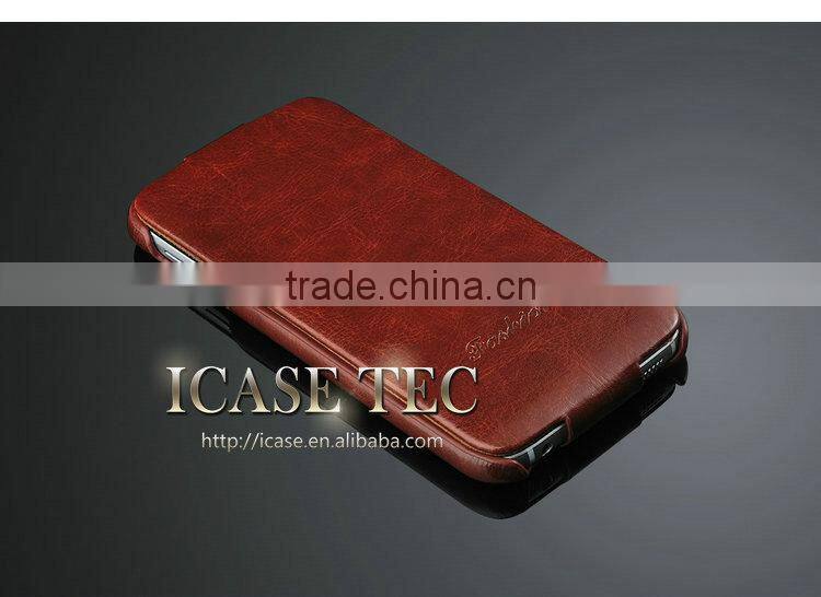 Crazy Horse Top Flip Case Cover for Samsung Galaxy S6