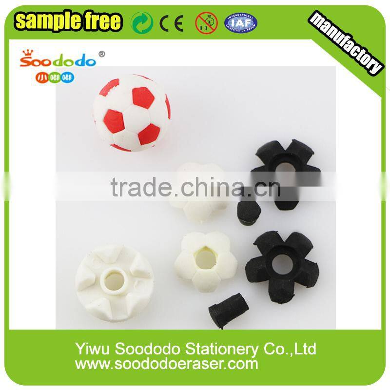 Cheap promotional eraser football shaped eraser