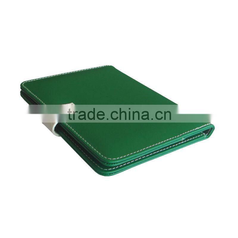 2013 new pro PU green note book card holder leather pocket business card cardboard business card holder