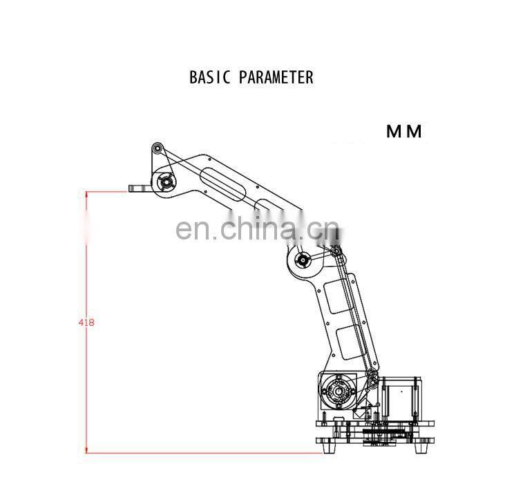 Silver 6061 Aluminum Alloy 3pcs 42 Gear Motors + 3-Axis Mechanical Robot Arm 3-DOF Robotic Arm