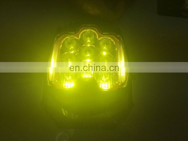 LED6489 7 inch LED Wrok Light WITH YELLOW LENS Aluminum Alloy driving lights yellow light 90w LANTSUN