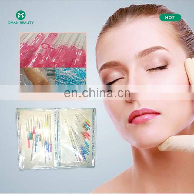 Korea PDO/PCL/PLLA aptos Eye brow cog face lifting thread 3d lift customized label with needle