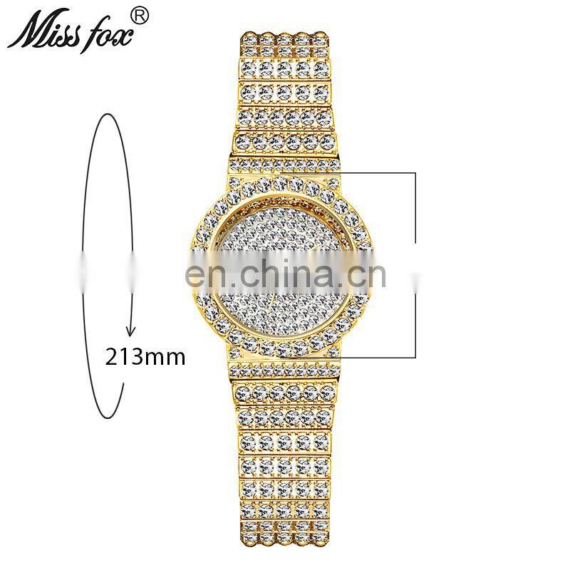 MissFox 2688 Quartz watch for women Unique Products Luxury Brand Waterproof 18K Gold watches for women hight qualite
