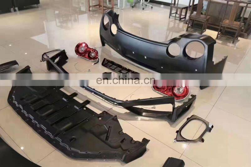 Runde Upgrade To 17+ GT-R PP Material Car Bumper Side Skirts Engine Hood Front Rear Lights Body Kit For Nissan GTR R35 2008+