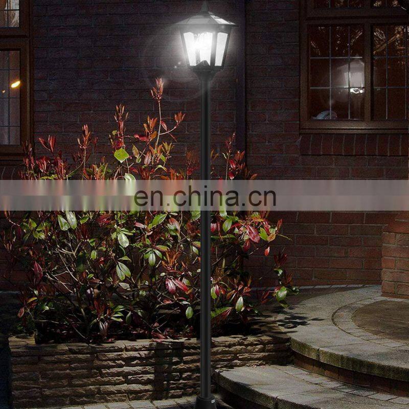 Outdoor Garden Lamp Post Light landscape pathway lighting waterproof all in one solar panel