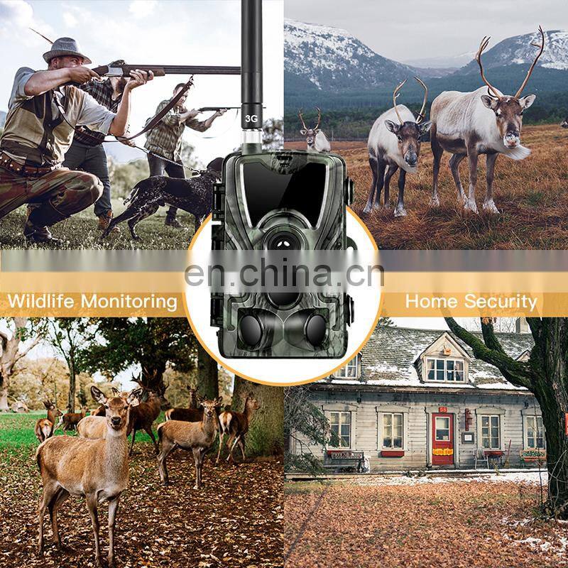 IP65 Waterproof 3g mms wireless hunting camera sim card 16mp full hd outdoor infrared sensor digital hidden trial camera HC801G