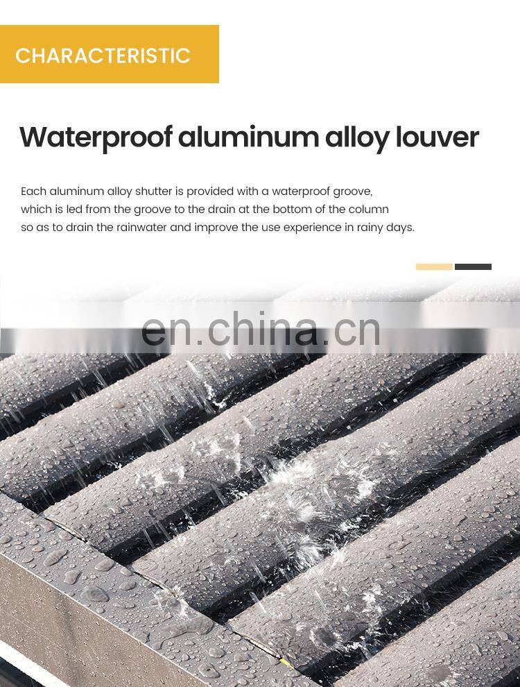 modern outdoor bricoking bioclimatique smart pool retractable pergola-aluminium bioclimatic 5x3 set