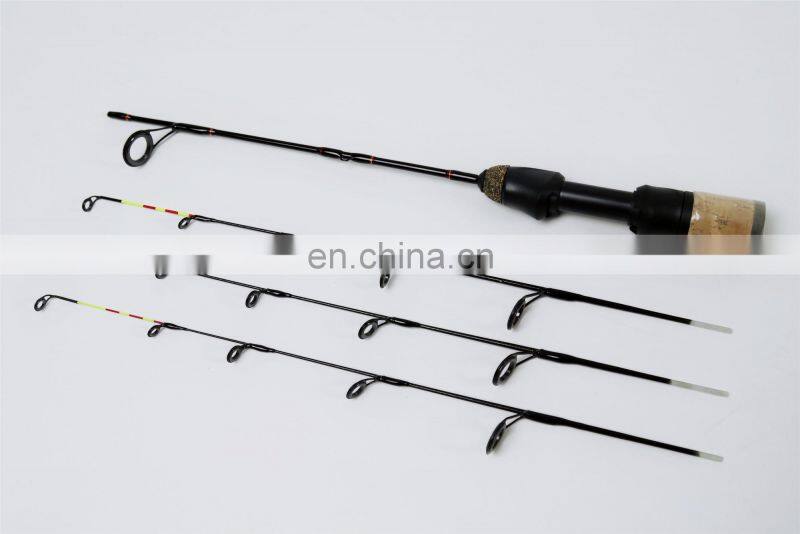 2section 3tips 65cm fiberglass and carbon fiber ice fishing rod