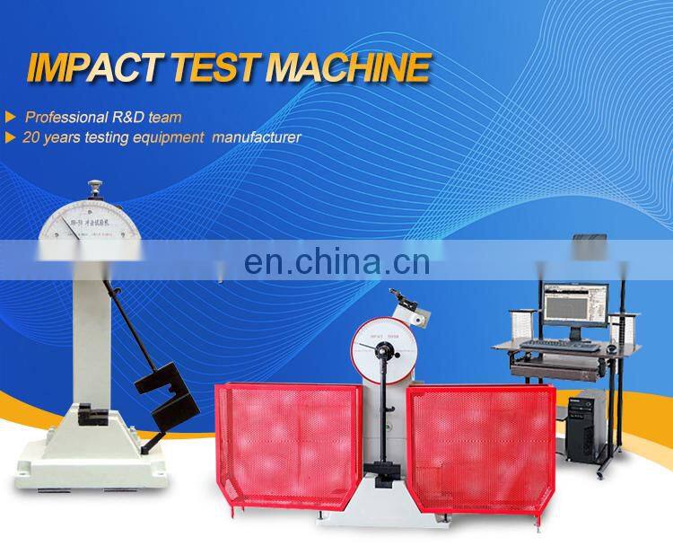 150J 300J Manual Dial Display Charpy Pendulum Impact Strength Testing Machine For Metal