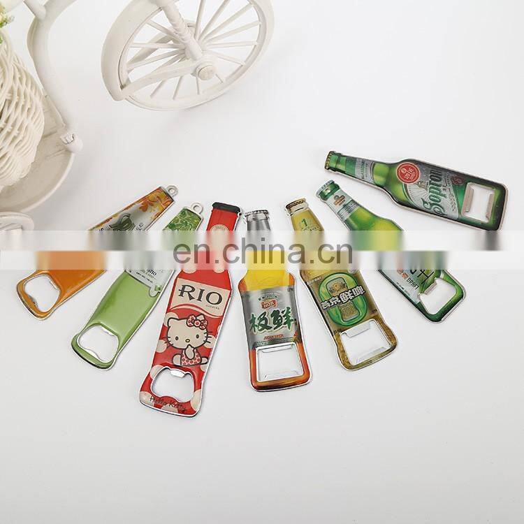 Custom Epoxy Logo Beer Shaped Decorative Bottle Opener