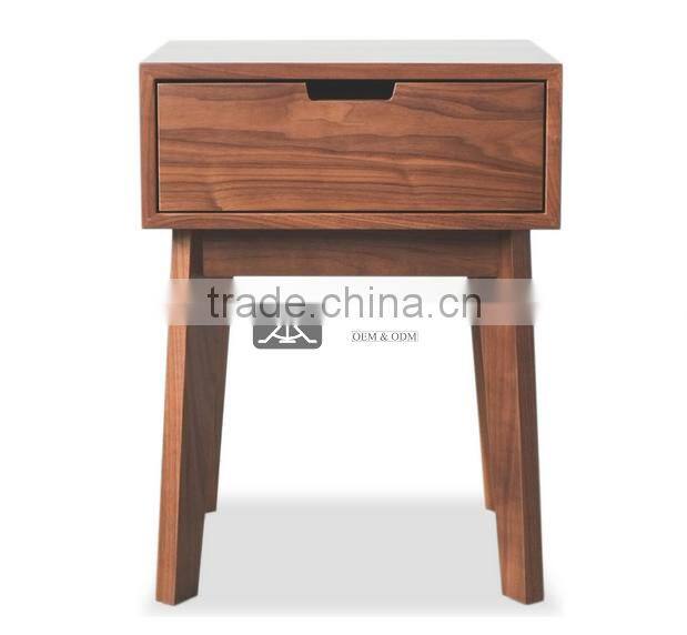 NI-221 Modern Design Furniture Walnut Wood Bedroom Nighstand