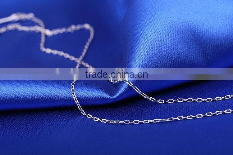 wholesale fashion jewelry rhodium plated cheap cable chain necklace