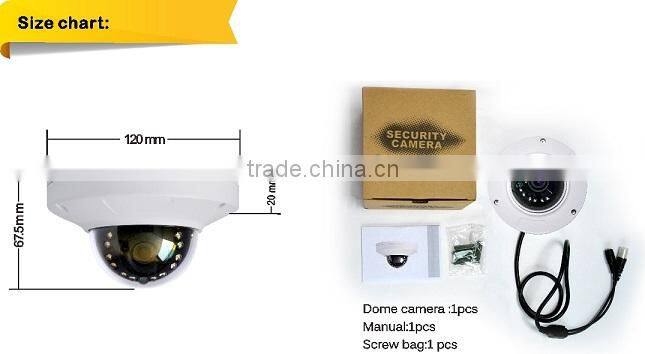 2.0MP Starlight IMX290 Night Vision Dome Full HD TVI Dome Camera