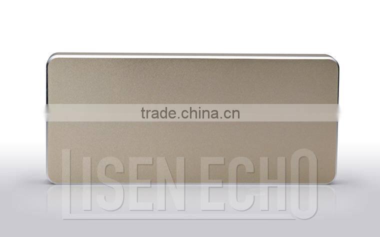 Latest fashion HD advertising portable power 8000mah large capacity polymer cell aluminum shell backup battery